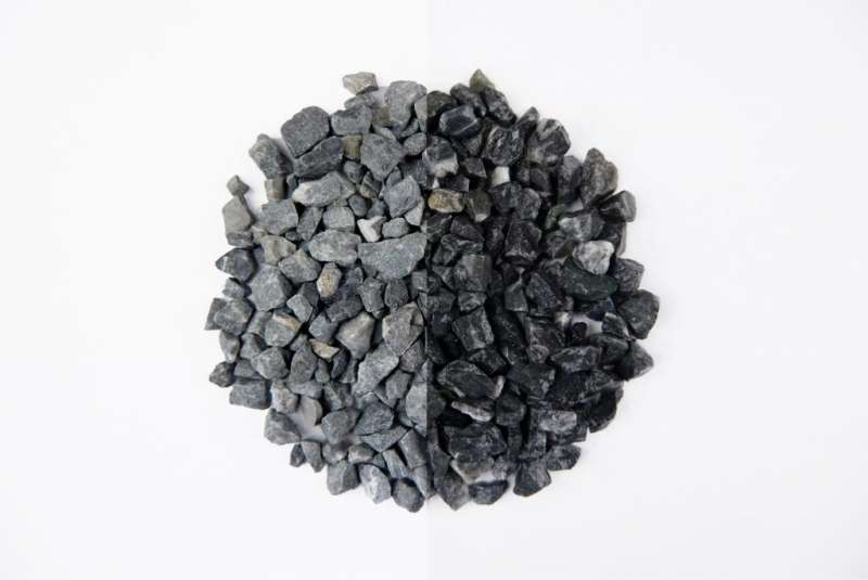 Мраморный щебень черный, фракция 5-10 мм, 1000 кг